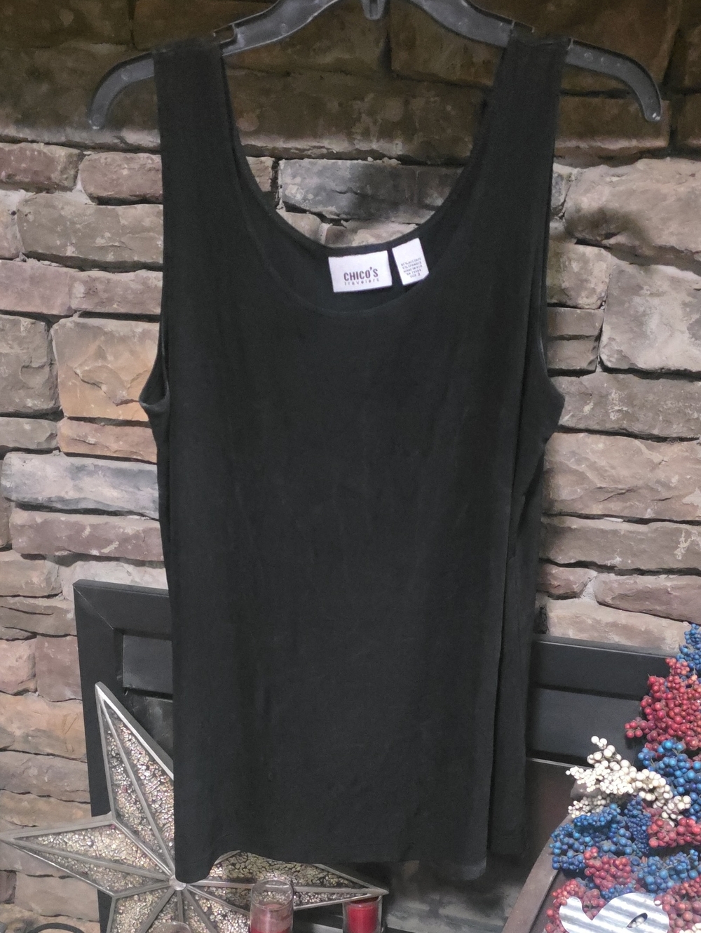 Chico's Travelers Sliky Tank Top/ Blouse Sz 3/XL